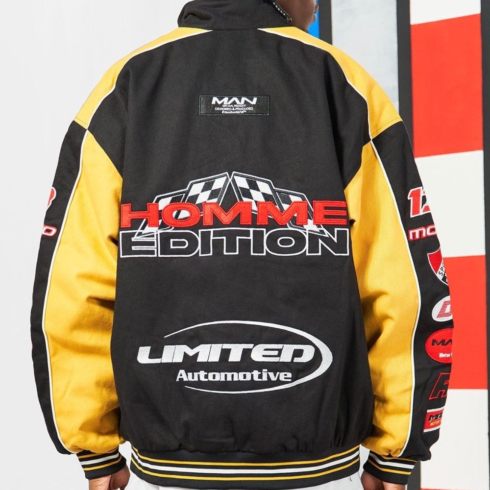 BOOHOO RACE JACKET (Sz Men Med/Lrg- Oversize fit)